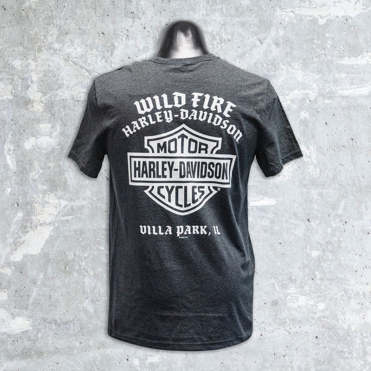 Wild Fire Harley Davidson- Bar and Shield Outline Shirt