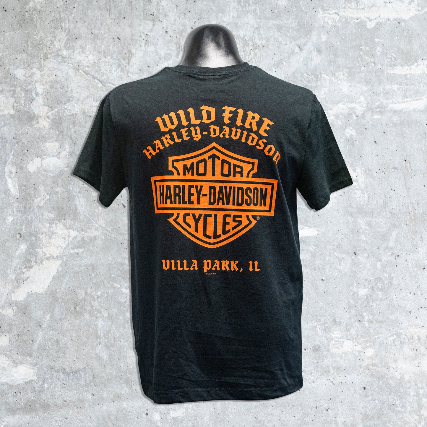 Wild Fire Harley Davidson- Bar and Shield Outline LC T-Shirt