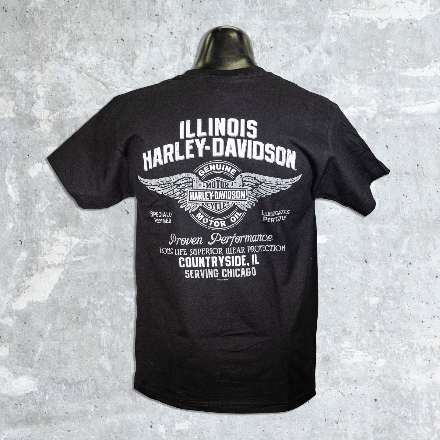 Illinois Harley Davidson- Skull Stone T-Shirt