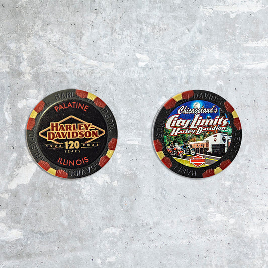 City Limits Harley Davidson- 120th Anniversary Poker Chip