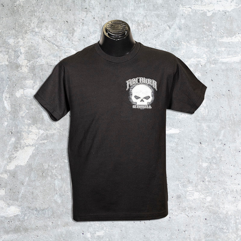 Fox River Harley Davidson Custom Skull Tee Black The Shirt Shop