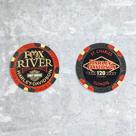 Fox River Harley Davidson- 120th Anniversary Poker Chip