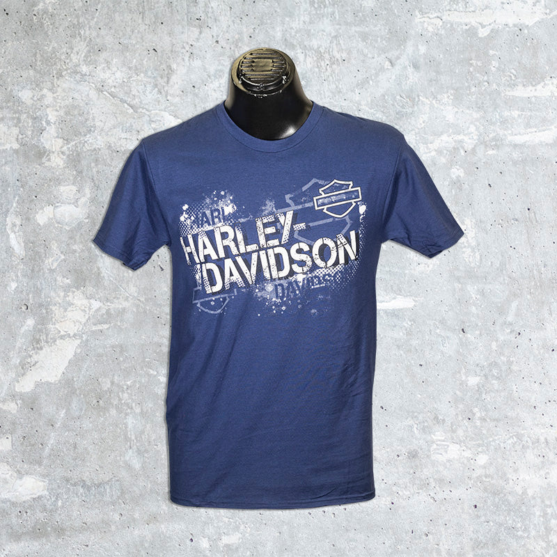 Fox River Harley DavidsonBlue TShirt with White Harley Davidson The