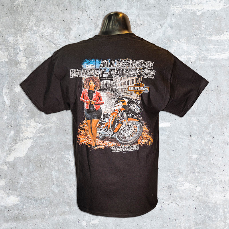 Vintage Harley Davidson high quality Pin-Up shirt