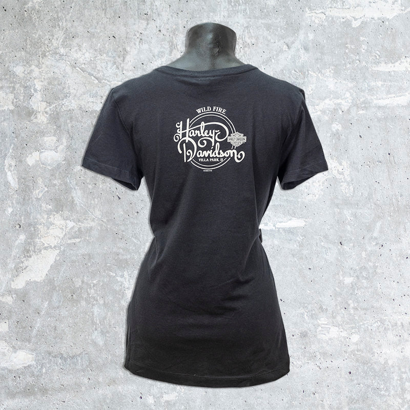 Wild Fire Harley Davidson- Black  Zombie Shirt