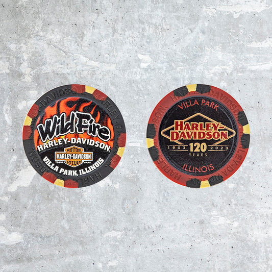 Wild Fire Harley Davidson- 120th Anniversary Poker Chip