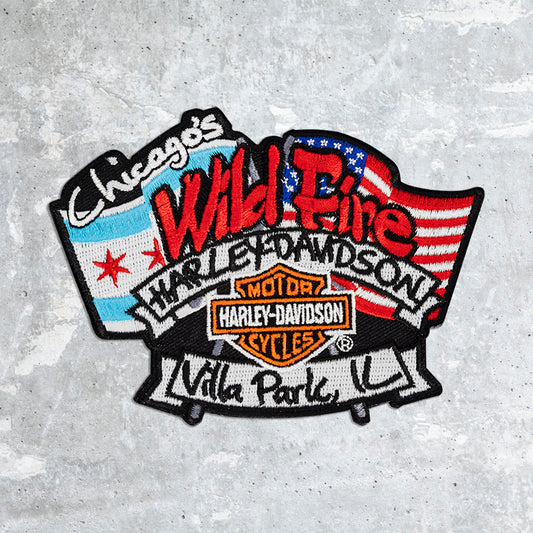 Wild Fire Harley Davidson- Sew on Patch Emblem